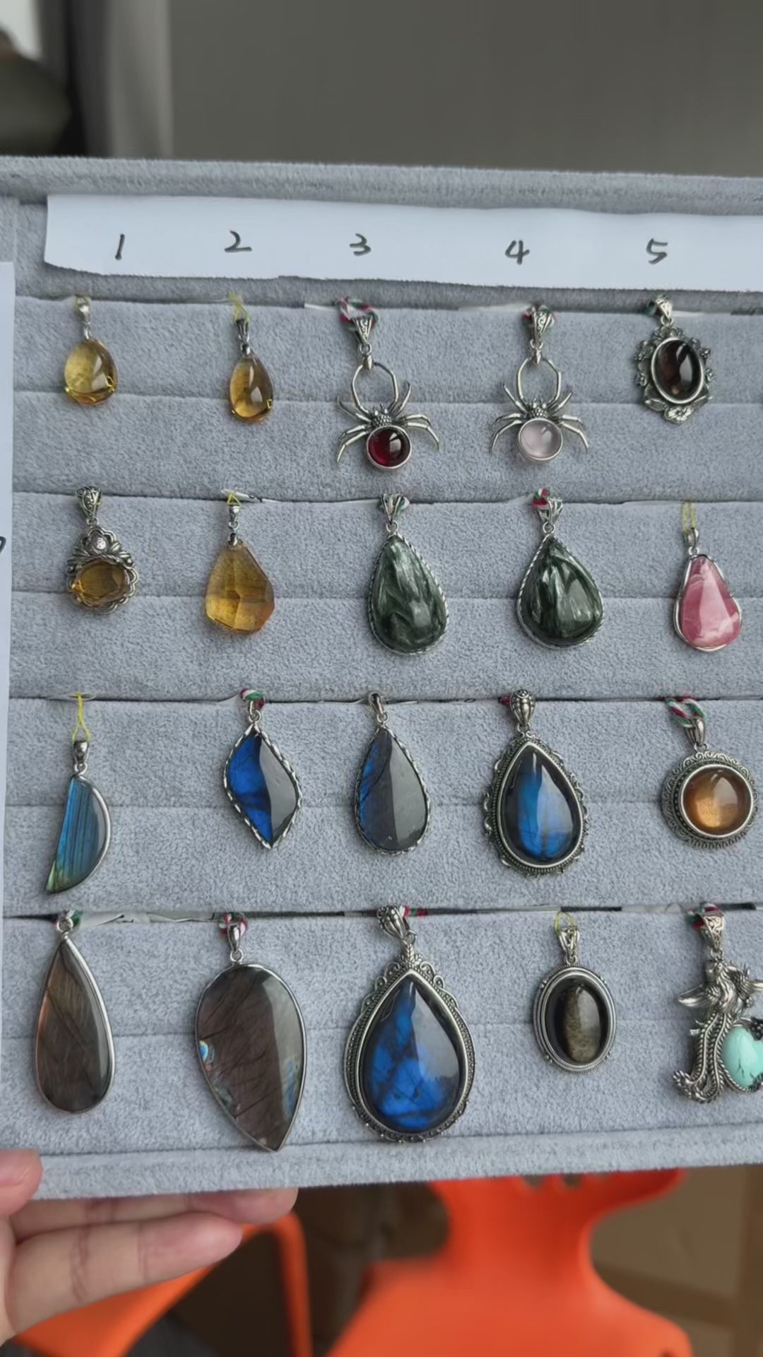 Unique, Crystal & Gemstone Pendants, S925
