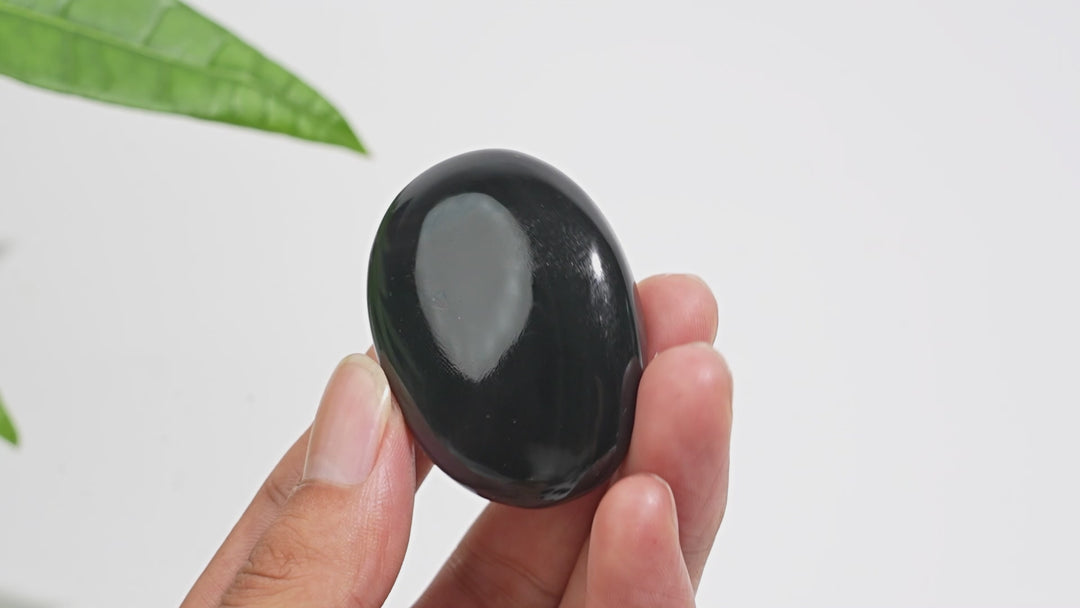 Natural Crystal Rainbow Obsidian Palmstone