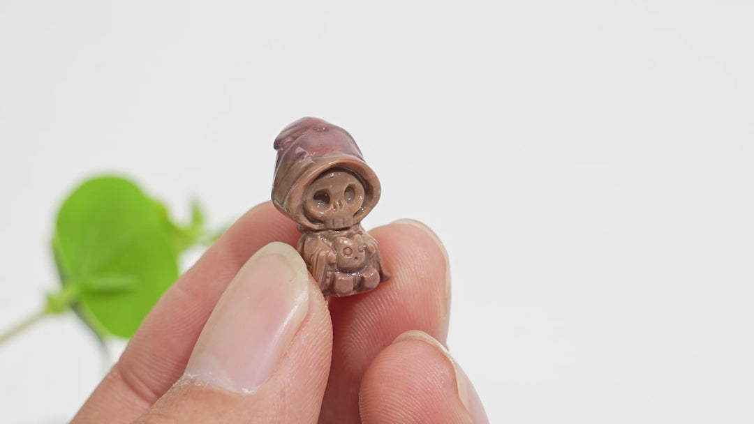 Natural Crystal Alashan Agate Wizard Skull