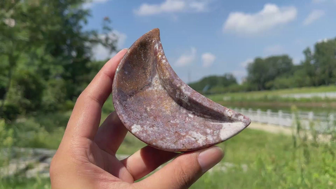 Unique,Natural Crystal Ocean Jasper Bowl