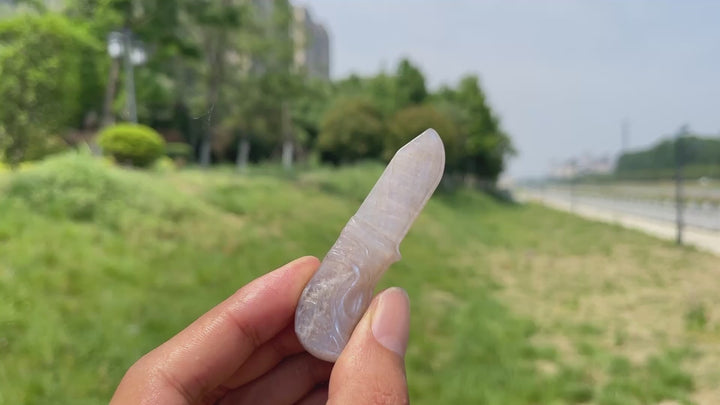 Natural Moonstone Mini Dagger Carving