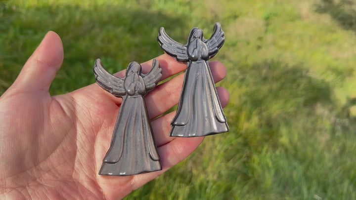 Natural Silver Obsidian Angel