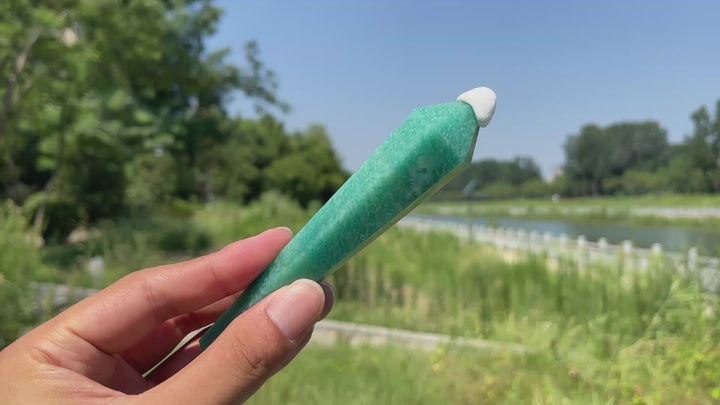 Natural Amazonite Crystal Wand