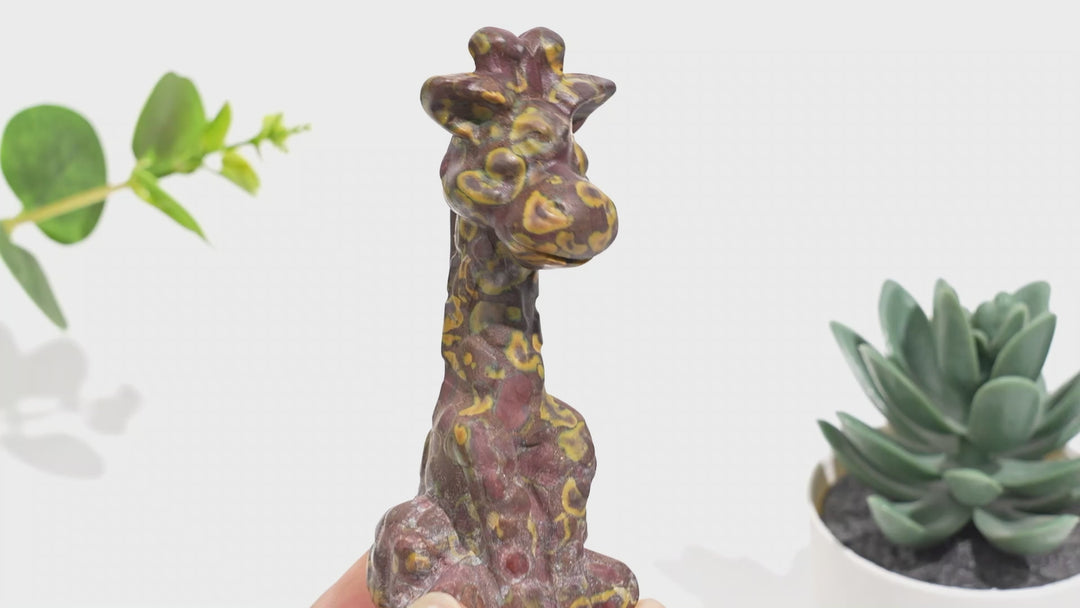 Natural Conglomerate Jasper Giraffe