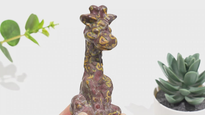 Natural Conglomerate Jasper Giraffe