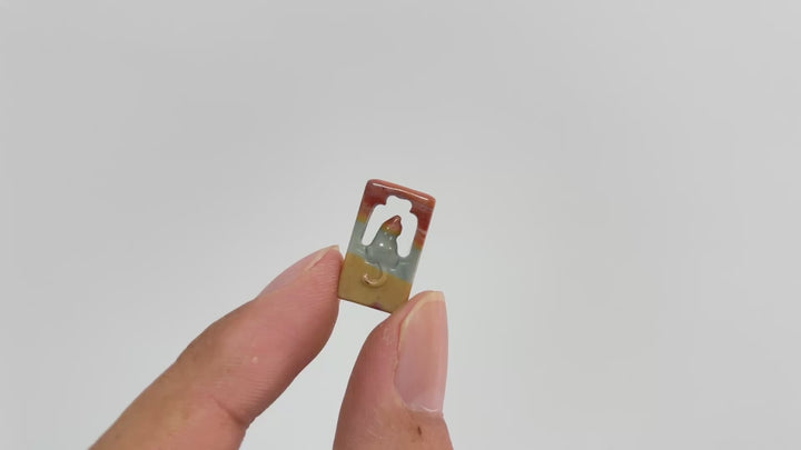 Natural Crystal Alashan Agate Mini Hollow Cat
