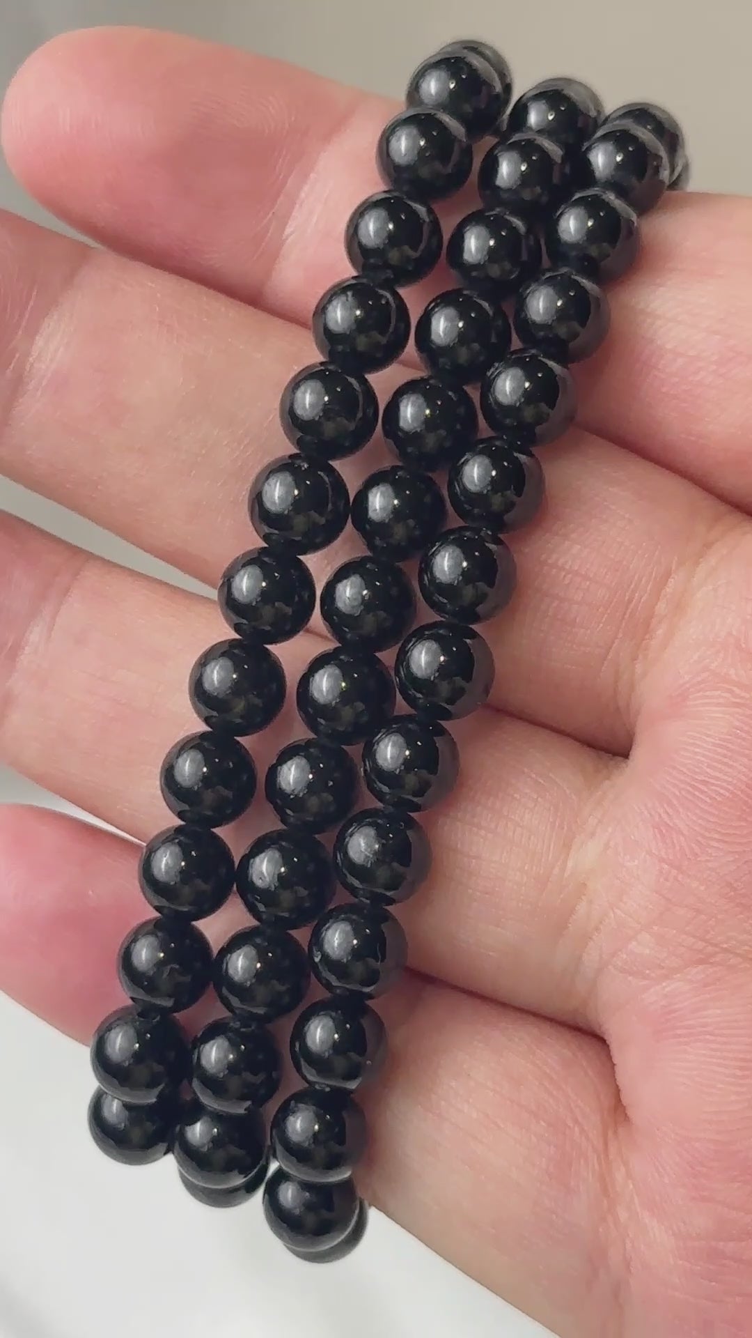 Three Cires Black Tourmaline Bracelet 6.3-6.6mm