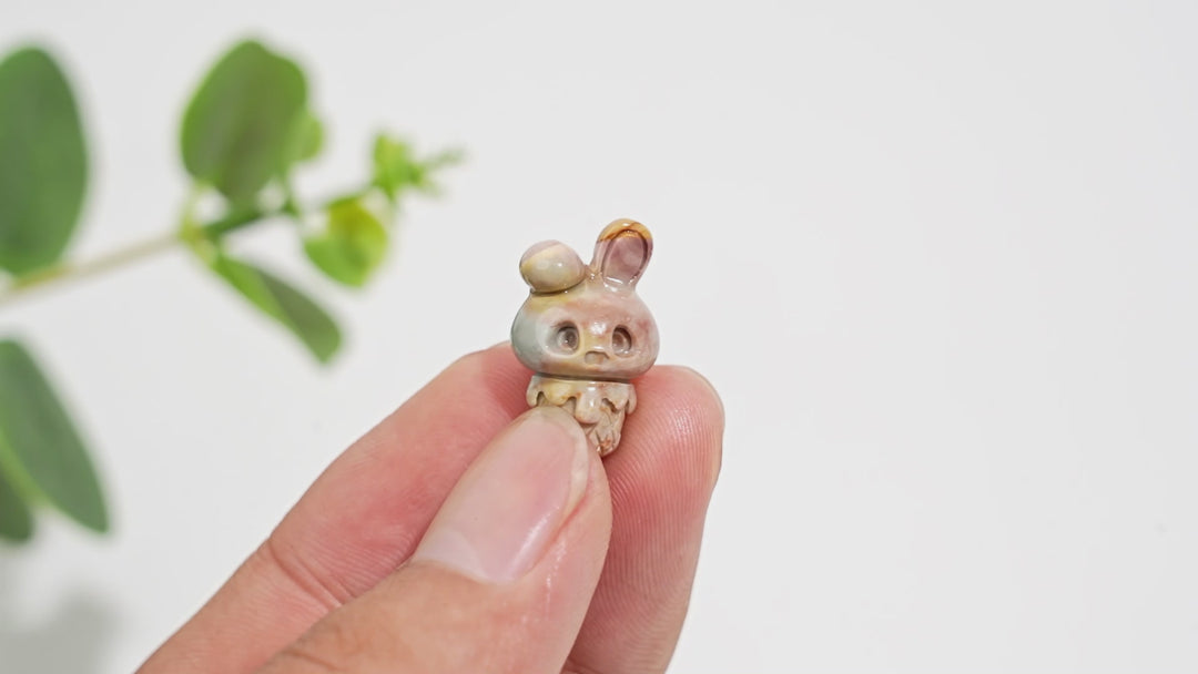 Natural Crystal Whimsical Ice Cream Bunny