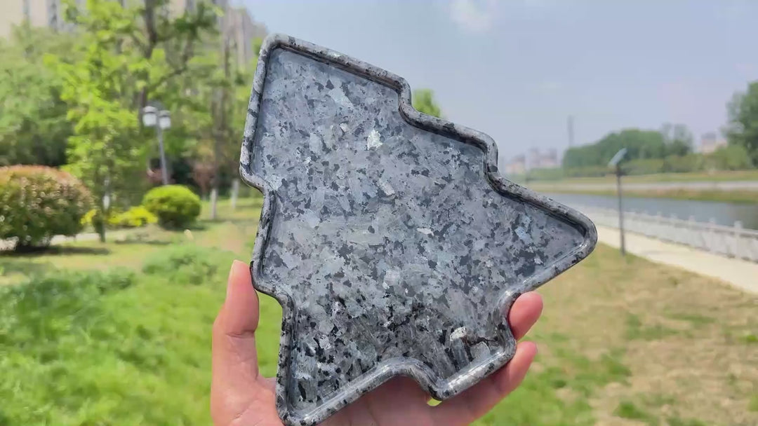 Natural Larvikite Christmas Tree Tray