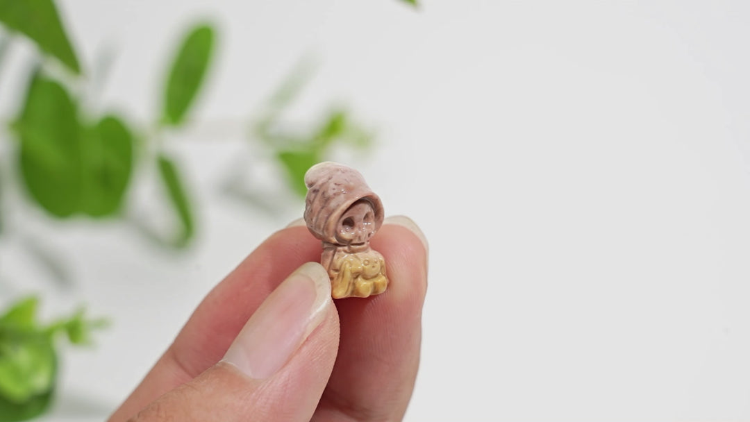 Natural Crystal Squirrel With Ghost Mini Carving