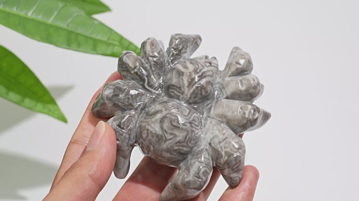 Natural Crystal Chubby Spider Carving