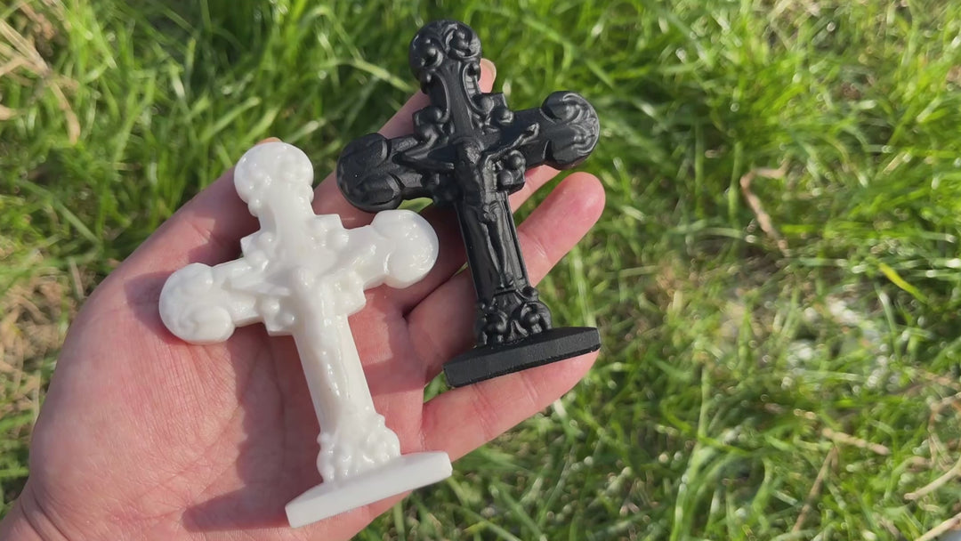 Natural Crystal Carving Cross