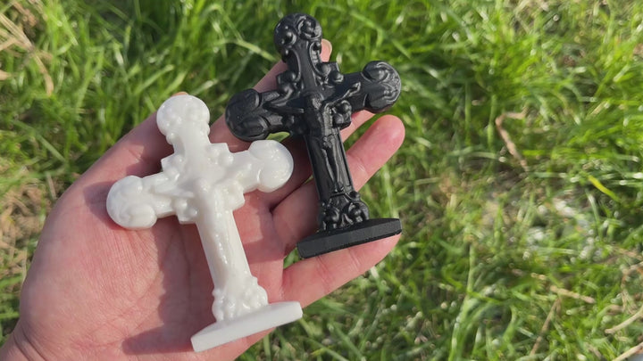 Natural Crystal Carving Cross