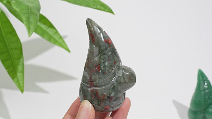 Natural Crystal Whimsical Gnome Carving