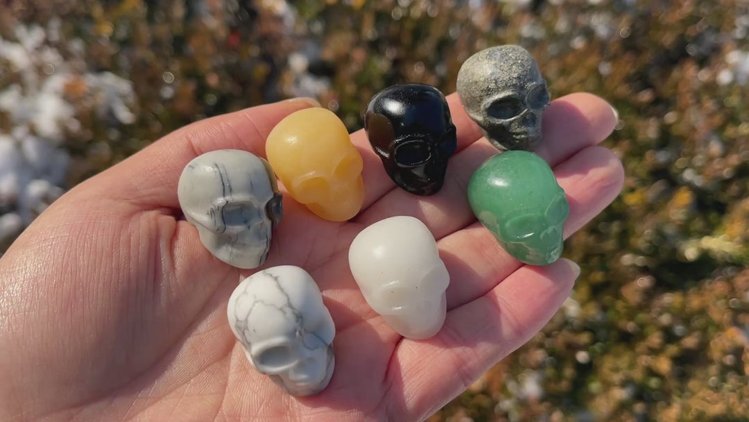 Natural Crystal Carving Mini Skull