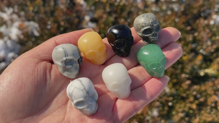 Natural Crystal Carving Mini Skull
