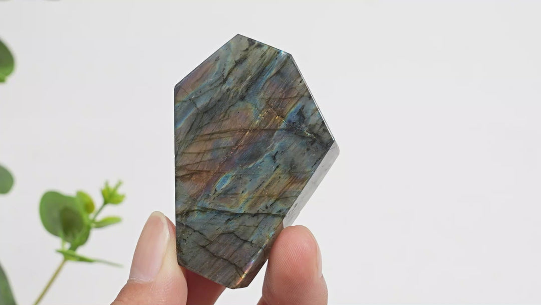 Unique,Natural Crystal Labradorite Freeform