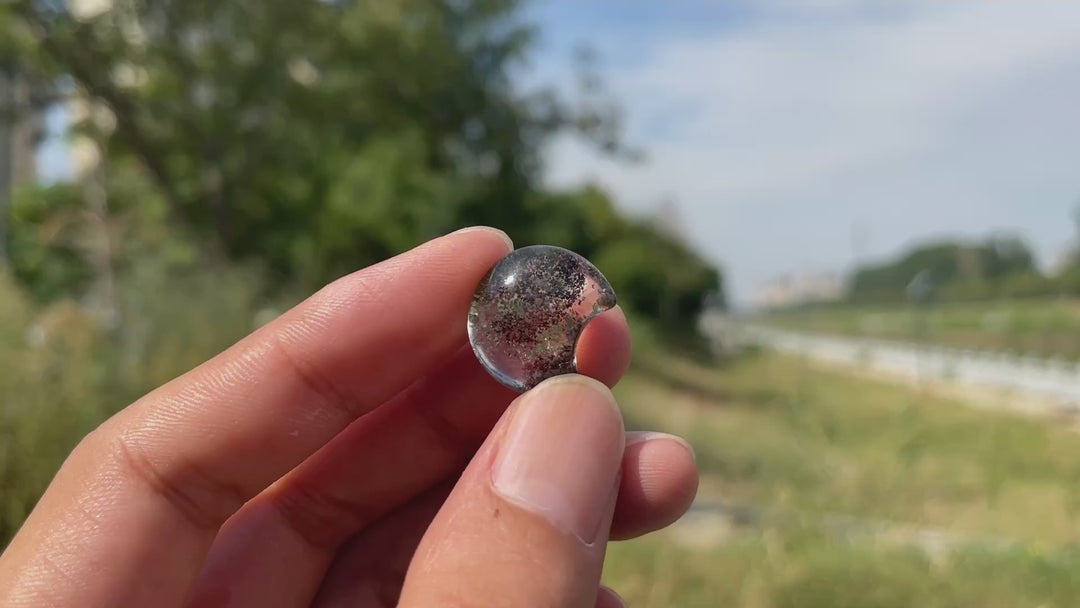 Natural Crystal Garden Quartz Moon