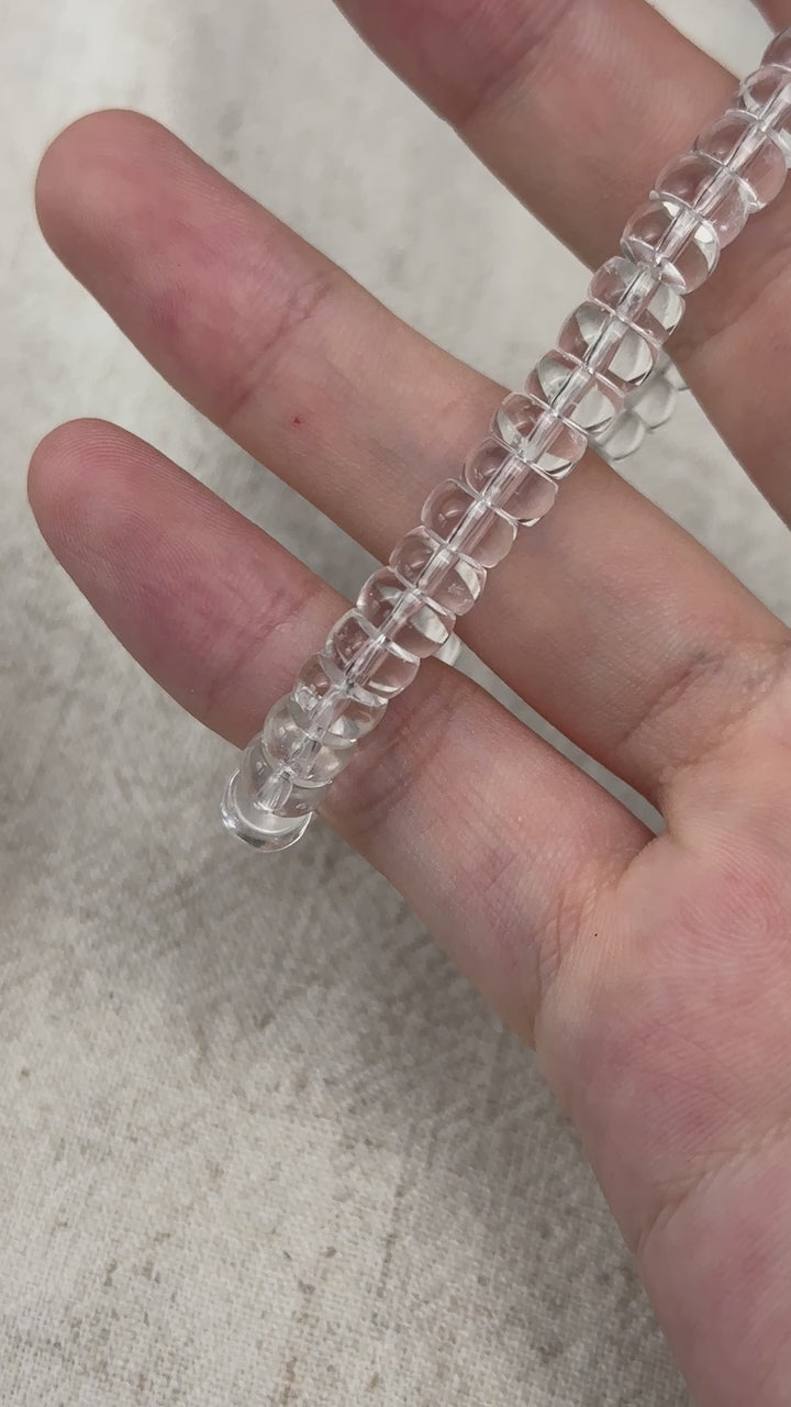 Clear Quartz Faceted Bracelet 6.2-6.6mm