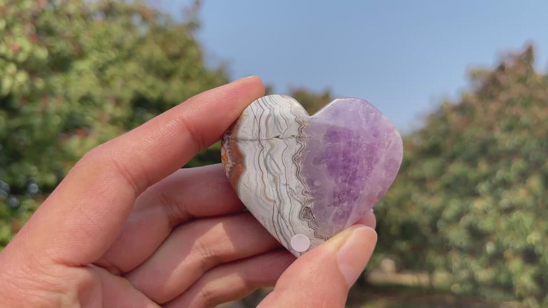 Imperfect,Amethyst Agate Heart