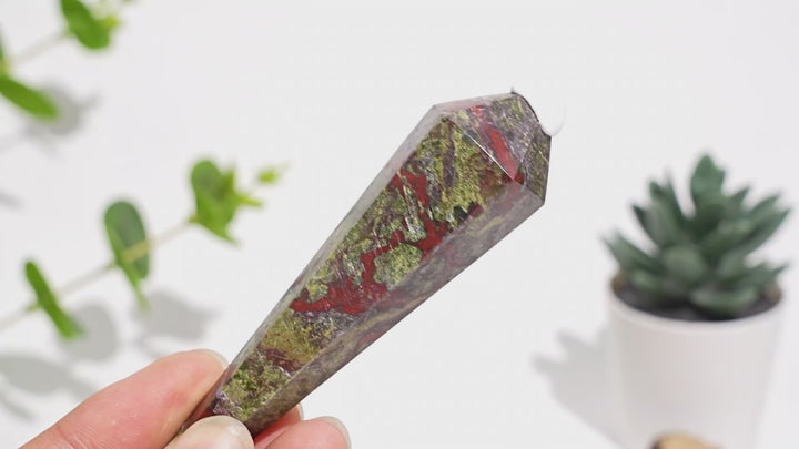 Natural Crystal Dragon Blood Stone Wand