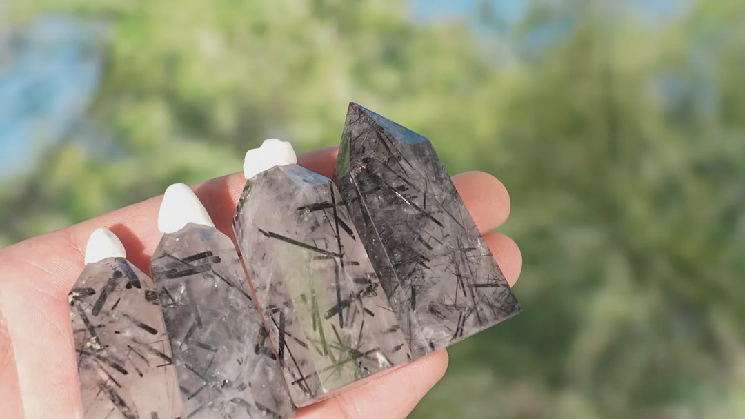 Natural Quartz Tourmaline Point