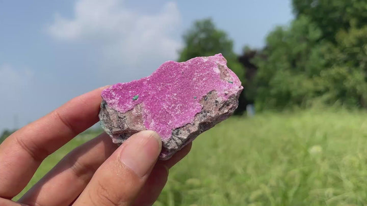 Unique,Natural Crystal Cobalt Calcite Raw