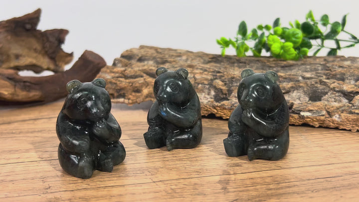 Labradorite Carving Panda