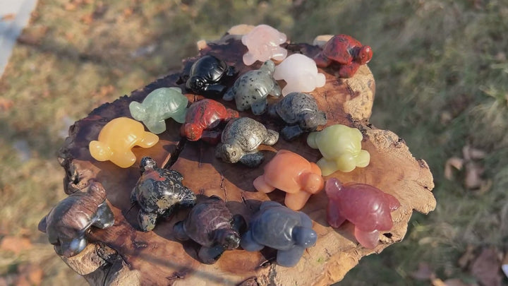 Natural Crystal Carving Mini Sea Turtle