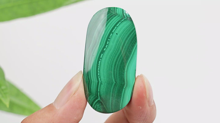 Natural Crystal Malachite Palmstone