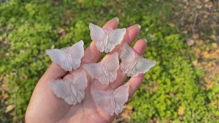 Natural Crystal Carving Selenite Butterfly