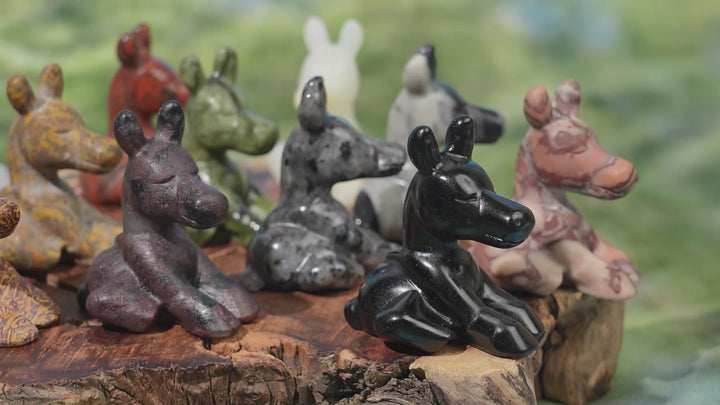 Natural Crystal Carving Sitting Donkey