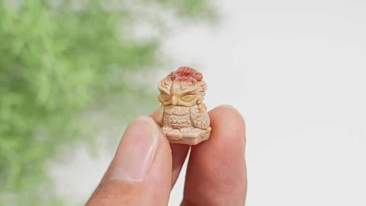 Natural Crystal Whimsical Alashan Agate Phoenix Carving