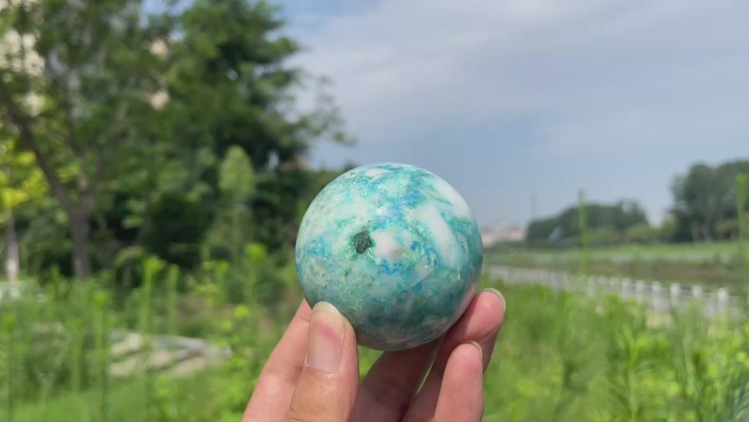 Natural Large Phoenix Stone Crystal Sphere