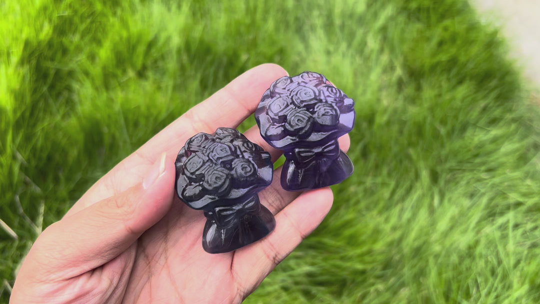 Purple Fluorite Bunch of Flowers