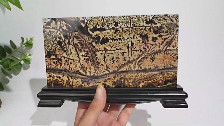 Unique,A Slightly Imperfect Natural Picture Jasper Landscape Ornament