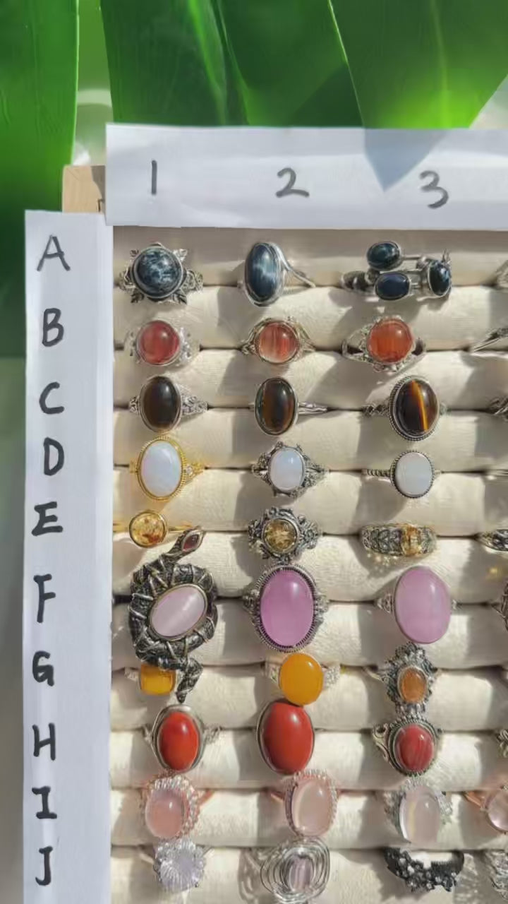 Unique,Crystal Ring Collection-6,S925