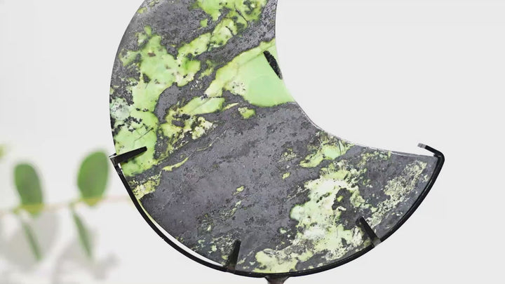 Unique,Natural Crystal Serpentine Moon