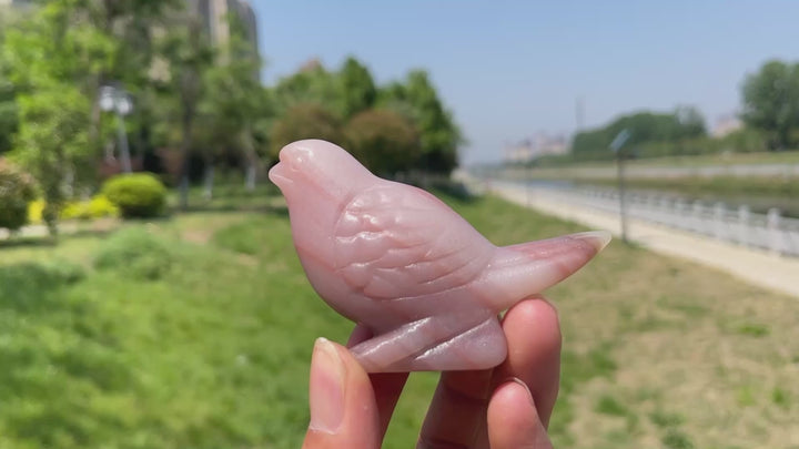 Natural Calcite Crystal Bird Carving