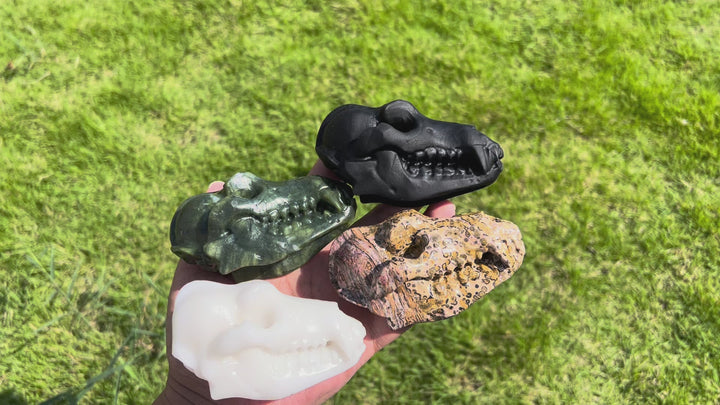 Natural Crystal Dinosaur Skull
