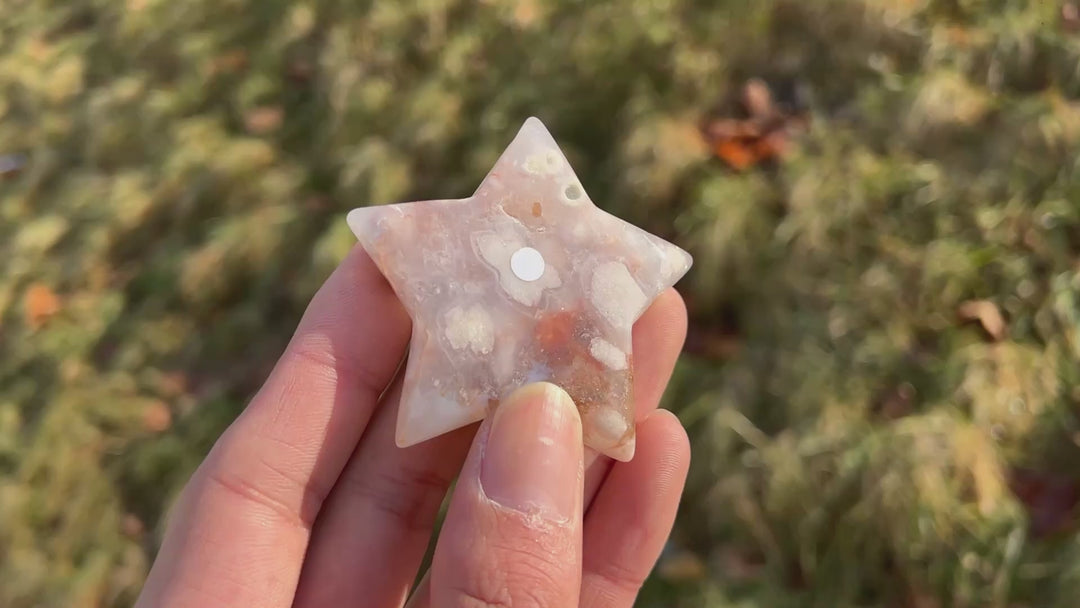 Imperfect,Natural Crystal Flower Agate Star