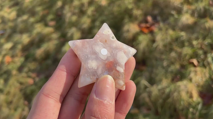Imperfect,Natural Crystal Flower Agate Star