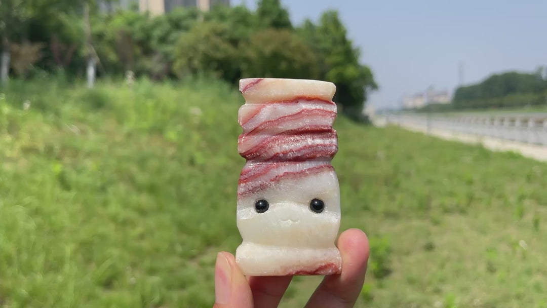 Natural Crystal Pork Stone Groot Carving