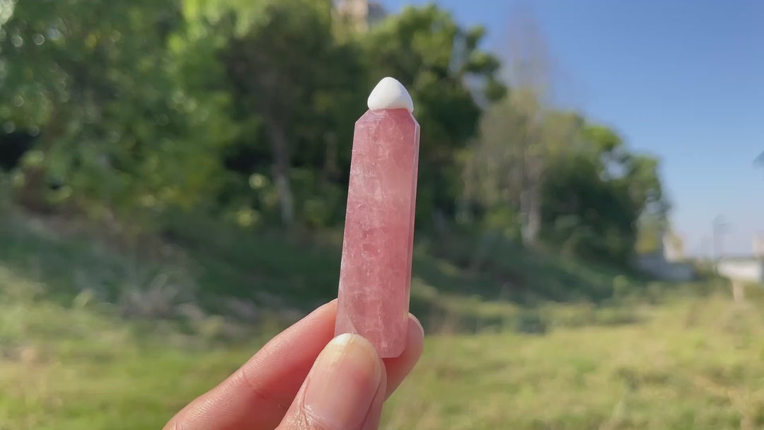 Natural Crystal Strawberry Quartz Small Point