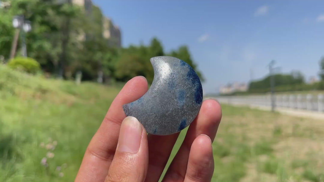 Natural Crystal K2 Crescent Moon Carving