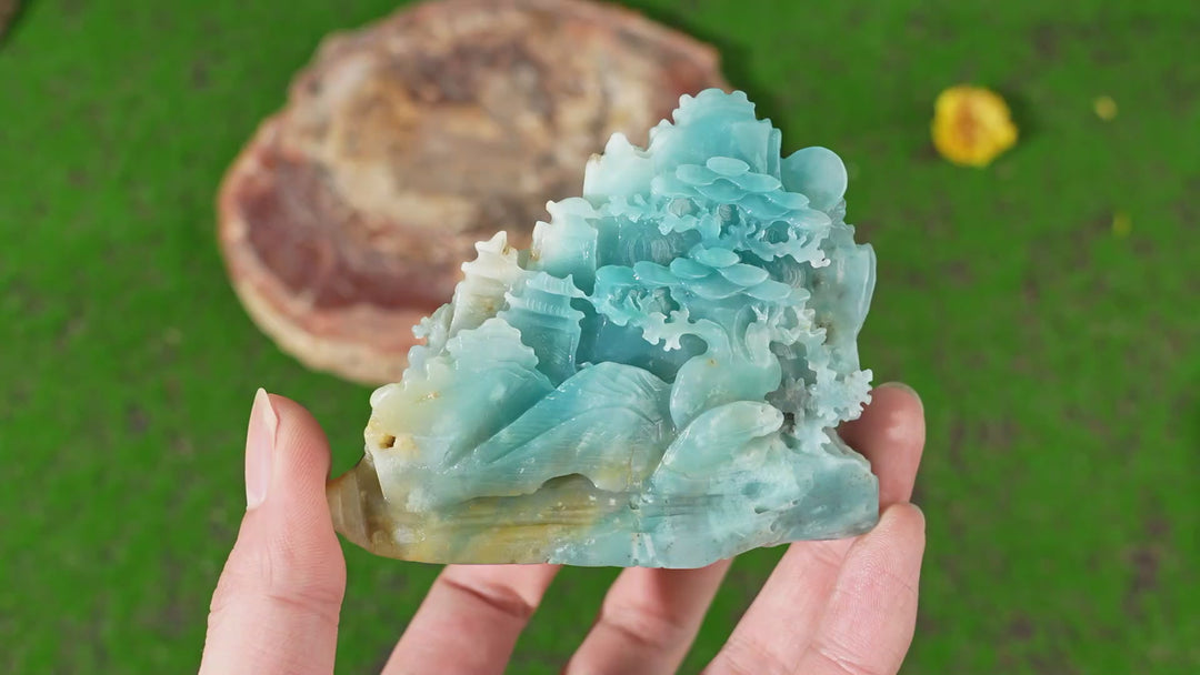 Natural Carving Blue Quartzite Landscape