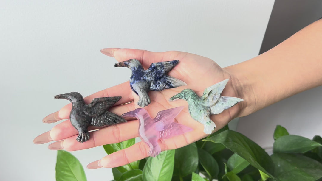 Natural Crystal Hummingbird
