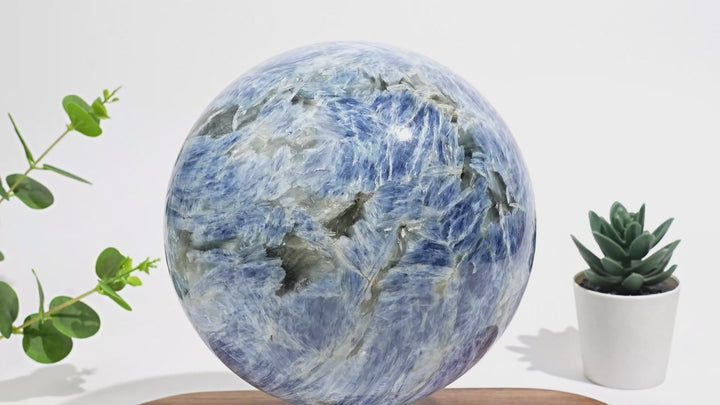 Unique,Natural Large Blue Kyanite Crystal Sphere