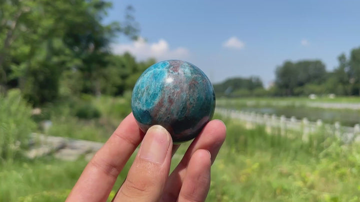 Natural Crystal Apatite Sphere