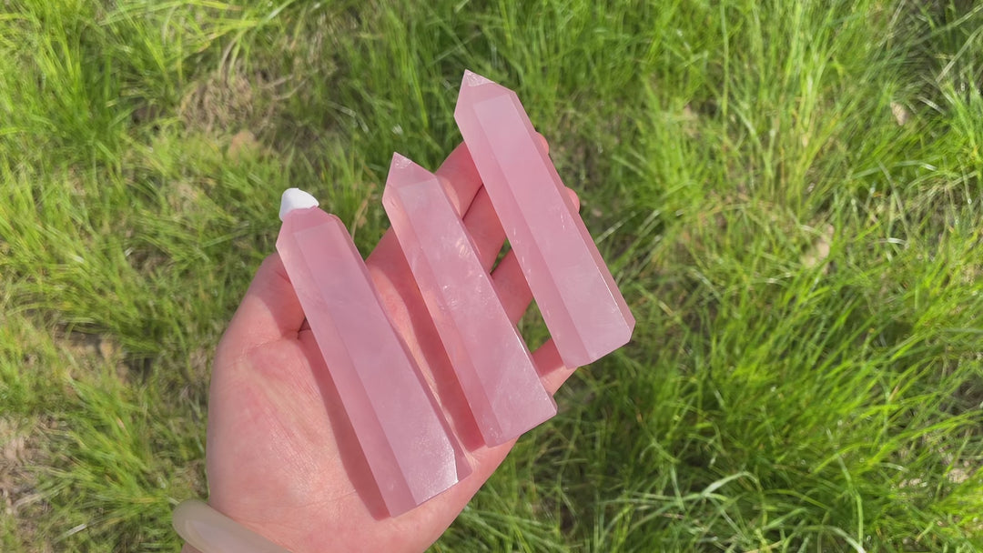 Natural Rose Quartz Crystal Point